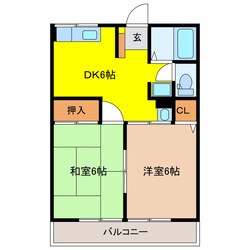 グリーンフラットＡの物件間取画像